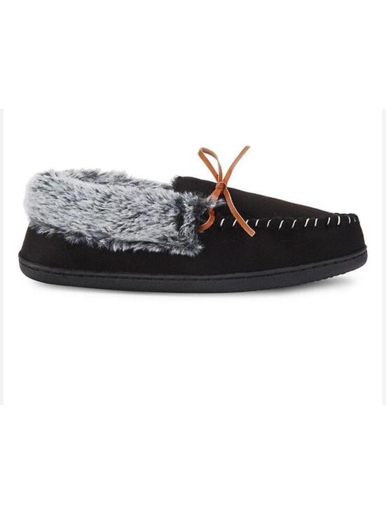 Saks Fifth Avenue Shoes - Saks Fifth Avenue Women's Ultra Plush Black  Slippers XS TP 5-6